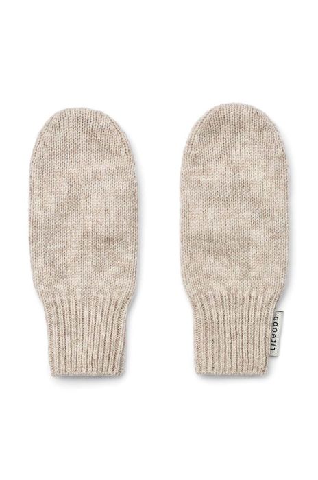 Дитячі вовняні рукавички Liewood колір бежевий