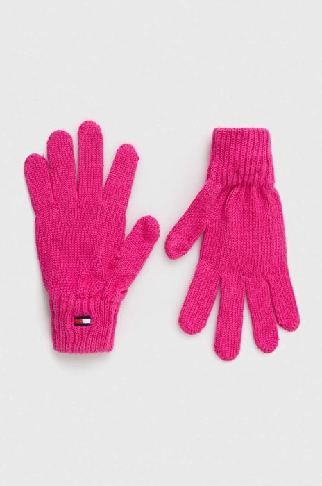 Дитячі рукавички Tommy Hilfiger колір рожевий Дитячі рукавички Tommy Hilfiger колір рожевий