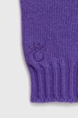 Дитячі вовняні рукавички United Colors of Benetton колір фіолетовий (3454674)