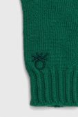 Дитячі вовняні рукавички United Colors of Benetton колір зелений