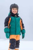 Дитячі лижні рукавички Didriksons BIGGLES ZIP MITTEN колір зелений (3607456)