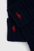 Вовняні рукавички Polo Ralph Lauren колір синій