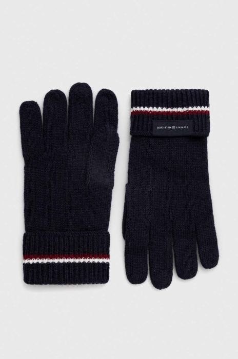 Рукавички з домішкою вовни Tommy Hilfiger колір синій (3641982)