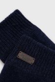 Вовняні рукавички Barbour Carlton колір синій
