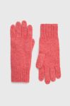 Рукавички з домішкою вовни United Colors of Benetton колір рожевий (3653827)
