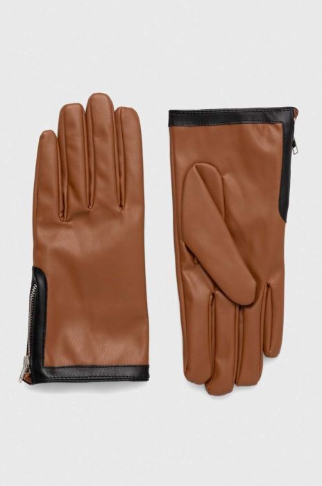 Рукавички Sisley колір коричневий
