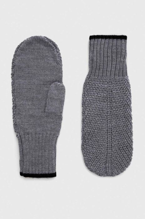 Вовняні рукавички Icebreaker колір сірий
