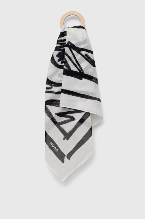 Хустка HUGO жіноча колір чорний візерунок
