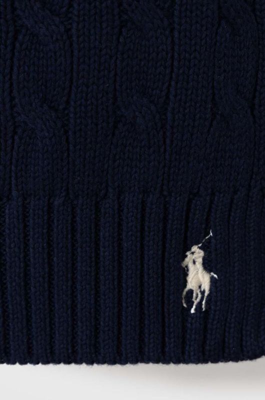 Бавовняний шарф Polo Ralph Lauren колір синій однотонний (3421520) фото 2