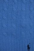 Вовняний шарф Polo Ralph Lauren однотонний колір блакитний (3474346)