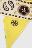 Шовкова хустка на шию Tory Burch колір бежевий візерунок