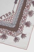 Шовкова хустка Furla колір рожевий візерунок