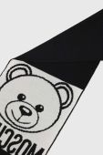 Вовняний шарф Moschino колір чорний візерунок (3409755)