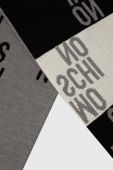 Вовняний шарф Moschino колір сірий візерунок (3409768)