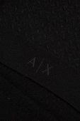 Шарф з домішкою вовни Armani Exchange колір чорний візерунок (3474348)