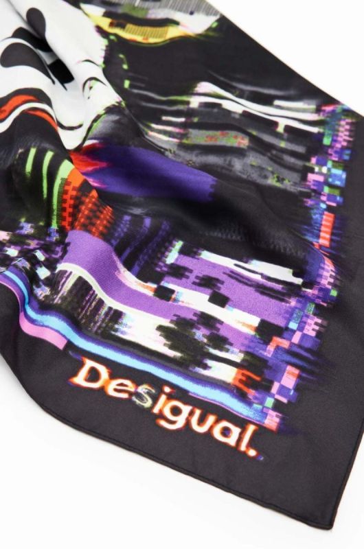 Хустка Desigual x Disney жіноча колір чорний візерунок фото 2