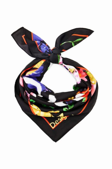 Хустка Desigual жіноча колір чорний візерунок (3482466)