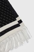 Шарф з домішкою вовни Guess колір чорний візерунок