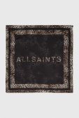 Шовкова хустка на шию AllSaints колір чорний візерунок (3338589)