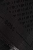 Шаль з домішкою вовни BOSS колір чорний