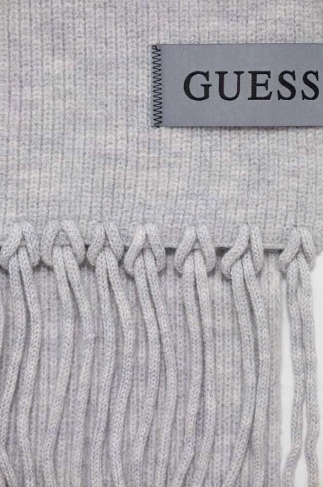 Шарф з домішкою вовни Guess колір сірий однотонний (3593550) фото 2