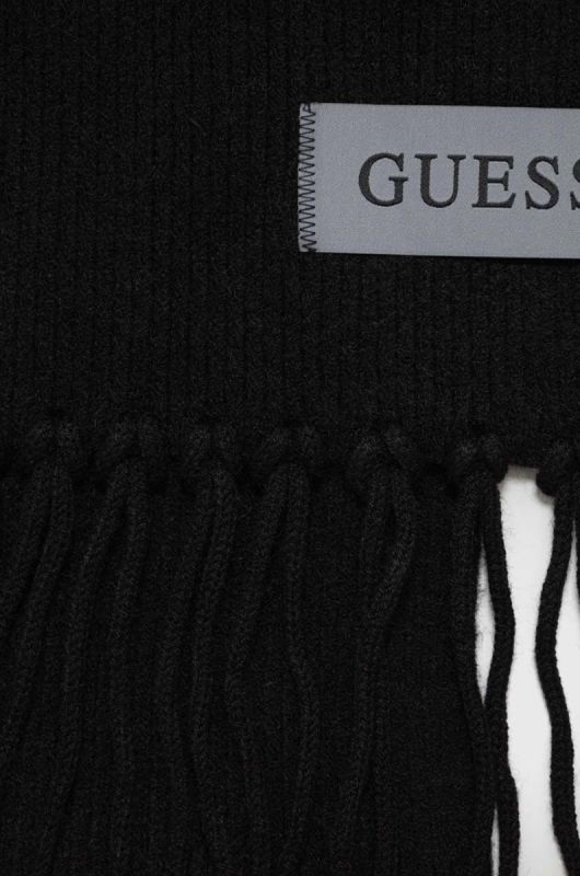 Шарф з домішкою вовни Guess колір чорний однотонний (3593547) фото 2