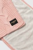 Шарф з домішкою вовни Superdry колір рожевий меланж (3683837)
