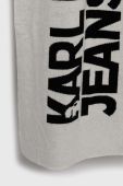 Шарф з домішкою вовни Karl Lagerfeld Jeans колір білий візерунок