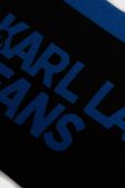 Шарф з домішкою вовни Karl Lagerfeld Jeans колір чорний візерунок