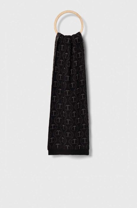 Шарф Twinset жіночий колір чорний візерунок (3520320)