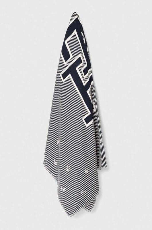 Хустка Tommy Hilfiger жіноча колір синій візерунок (3474370)