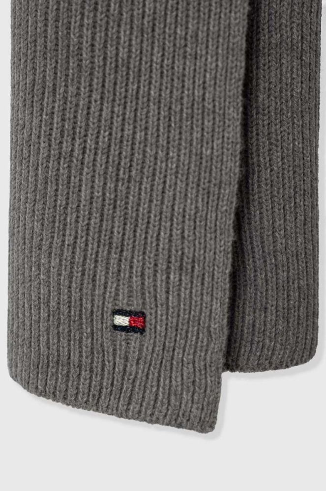 Шарф з домішкою кашеміру Tommy Hilfiger колір сірий однотонний (3471169) фото 2