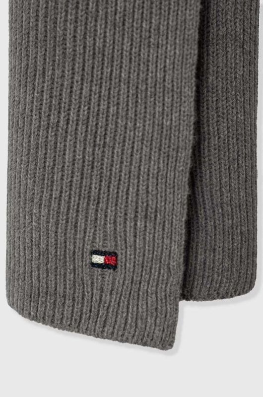 Шарф з домішкою кашеміру Tommy Hilfiger колір сірий однотонний (3471169) фото 2