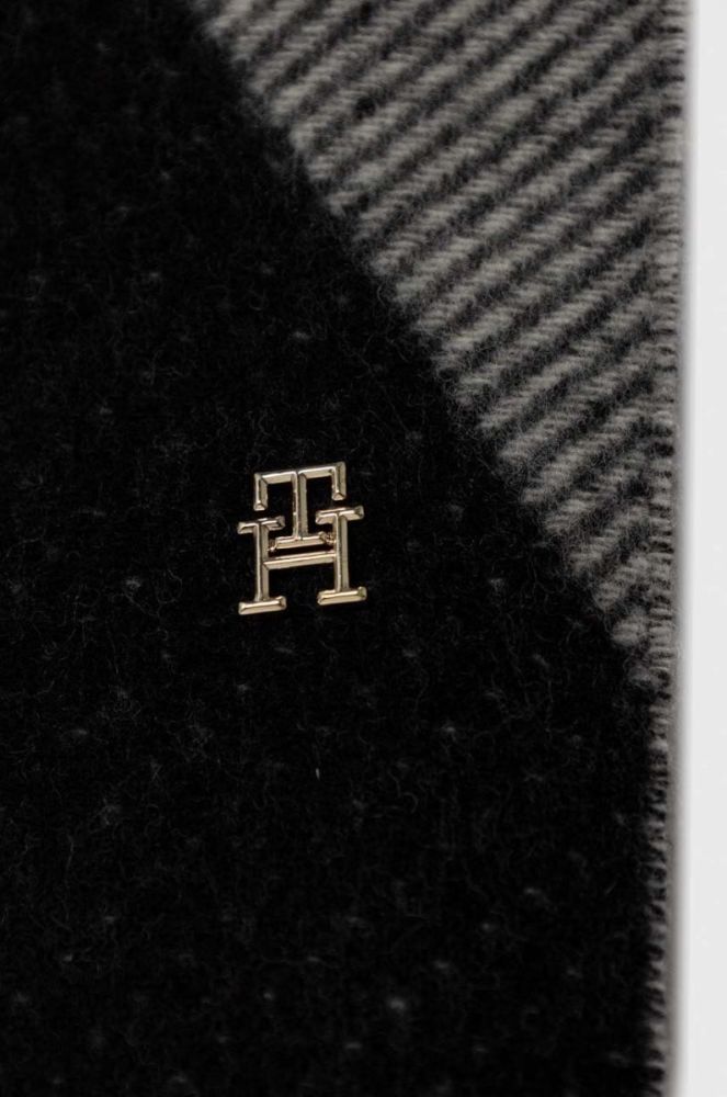 Вовняний шарф Tommy Hilfiger колір сірий візерунок (3605991) фото 2