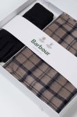 Шарф і рукавички Barbour колір бежевий візерунок