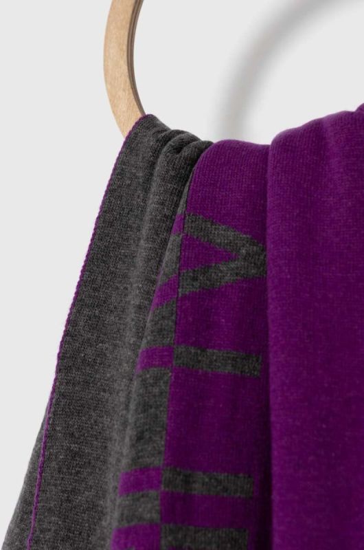 Шарф з домішкою вовни Lauren Ralph Lauren з аплікацією колір барвистий фото 2