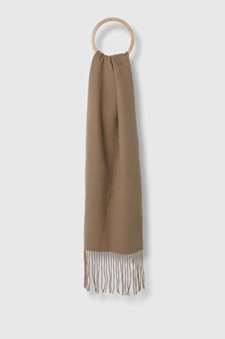 Вовняний шарф By Malene Birger колір бежевий однотонний (3558292)