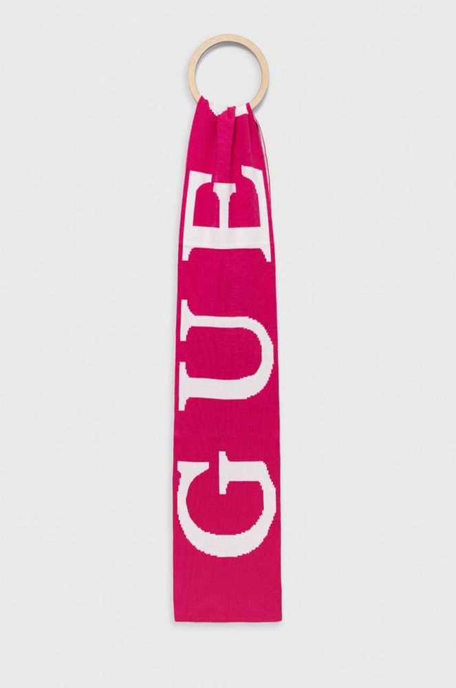 Дитячий шарф Guess колір рожевий візерунок