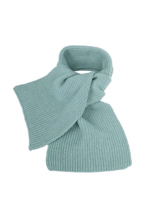 Дитячий шарф з домішкою вовни Jamiks ALMA колір бірюзовий однотонний