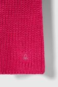Шарф з домішкою вовни United Colors of Benetton колір рожевий однотонний (3404236)