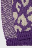 Дитячий шарф United Colors of Benetton колір фіолетовий візерунок (3593552)