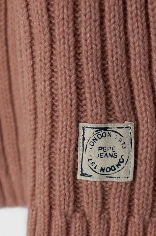 Шарф Pepe Jeans колір рожевий меланж фото 2