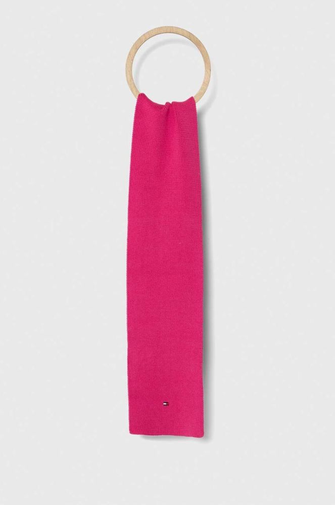 Дитячий шарф Tommy Hilfiger колір рожевий однотонний (3434458)