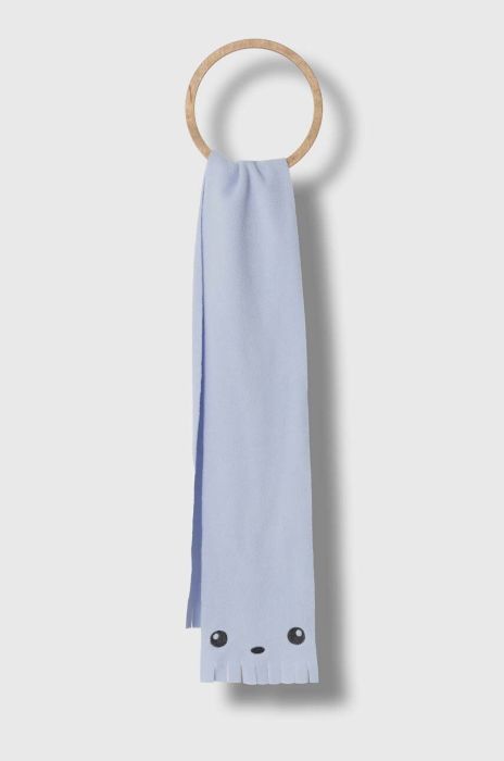 Дитячий шарф United Colors of Benetton однотонний колір блакитний