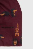 Дитячий снуд Jack Wolfskin PRINT NECGAITER колір бордовий візерунок