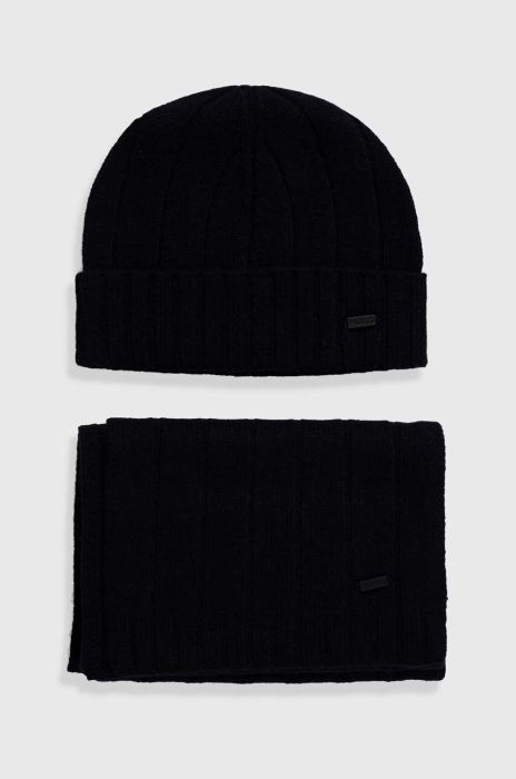 Шарф HUGO чоловічий колір синій