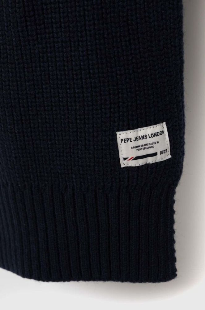 Шарф з домішкою вовни Pepe Jeans Griffin колір синій однотонний фото 2