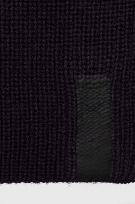 Шарф з домішкою вовни Armani Exchange колір синій однотонний фото 2