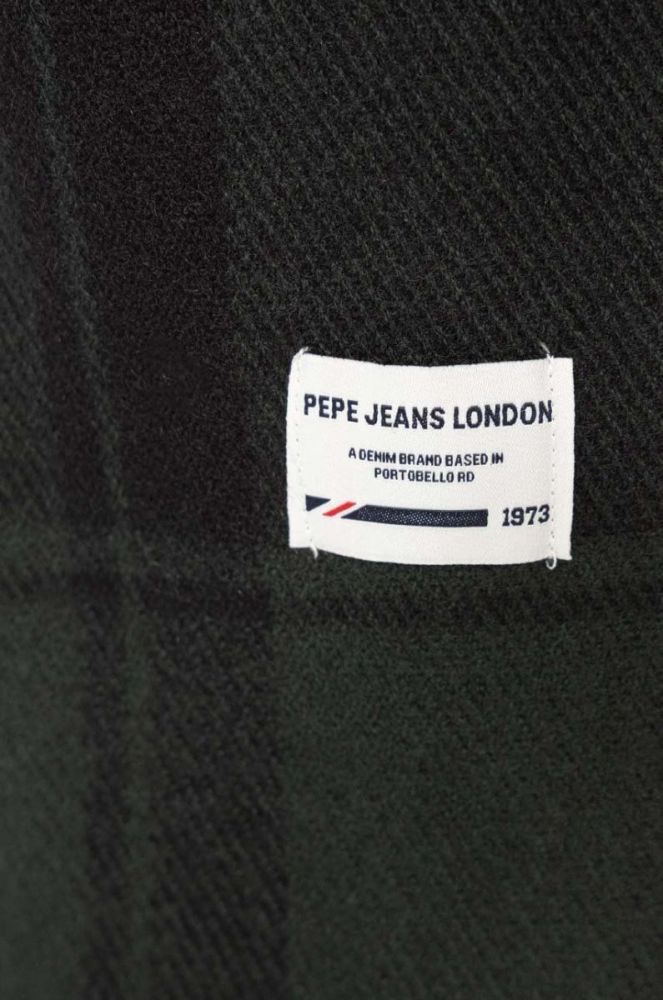 Шарф Pepe Jeans чоловічий колір зелений візерунок (3486424) фото 2