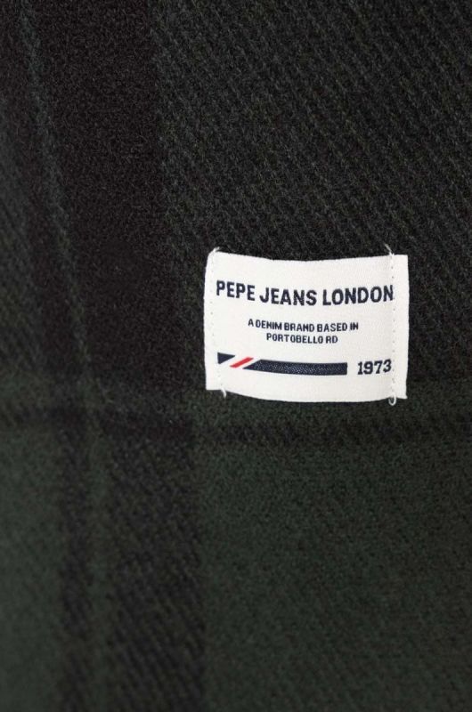 Шарф Pepe Jeans чоловічий колір зелений візерунок (3486424) фото 2